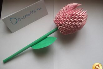 Тюльпан из модулей оригами